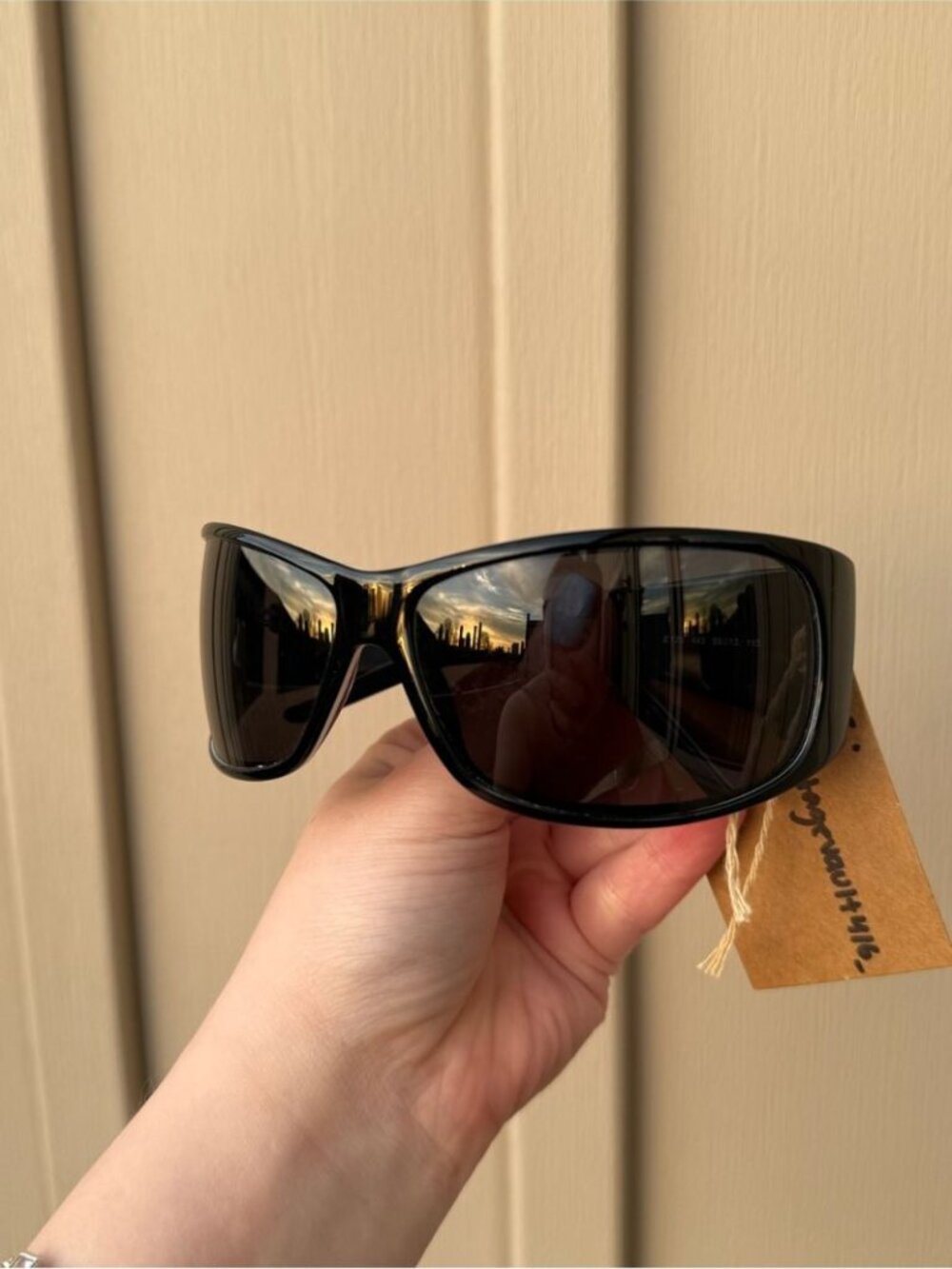 Just Cavalli Y2K Black and White Logo Oversized Sunglasses - Picture 7 of 9